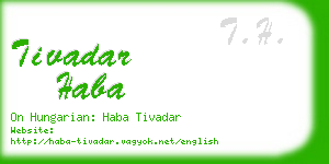 tivadar haba business card